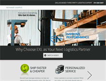 Tablet Screenshot of exchange-logistics.com